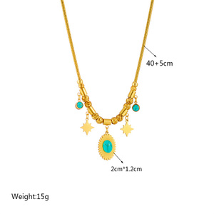 Colar de Joias de Moda com Revestimento de Ouro 18K em Aço Inoxidável para Mulheres - Product Image 5