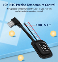 Interrupteur de contrôle de température Bluetooth, trois niveaux de chauffage, contrôleur de coussin chauffant intelligent en silicone avec fonction de minuterie