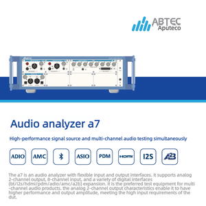 Analyseur audio ABTEC A7 à 8 canaux d'entrée et 2 canaux de sortie, FFT THD+N pour le classement multi-produits et les tests d'ensembles de haut-parleurs - Product Image 2