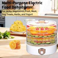 Hoge Kwaliteit 5 Lagen Pet Food Mini Fruit Droger Machine/Draagbare Plastic Snijden Visvlees Groenten Dehydrator