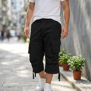 Short cargo vintage pour homme Brandit <span class=keywords><strong>Urban</strong></span> Legend 3/<span class=keywords><strong>4</strong></span>, longueur genou, 100 % coton, fermeture éclair, plusieurs poches, taille à cordon de serrage - Product Image 4