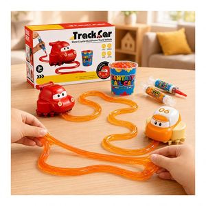 Pista de Slime Personalizada para Dibujar y Pistas de Carreras, Coche de Carreras Mini con Botón Activado para Práctica de Razonamiento Infantil, Paquete de Regalo de Cumpleaños - Product Image 6