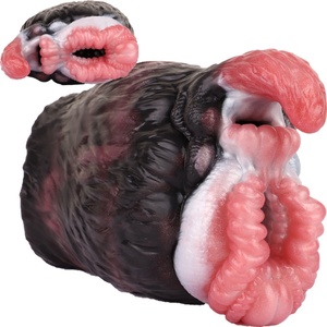 Masturbador Masculino GEEBA Fantasy, Juguete Sexual para Adultos con Textura de Oso Animal, Doble Túnel, Silicona, Pocket Pussy Stroker - Product Image 1