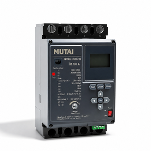 <span class=keywords><strong>MUTAI</strong></span> 400V AC 3P + N 63A 125A 250A Disjuntor inteligente Recloser Auto Disyuntor automático Disjoncteur MCCB Disyuntor - Product Image 1