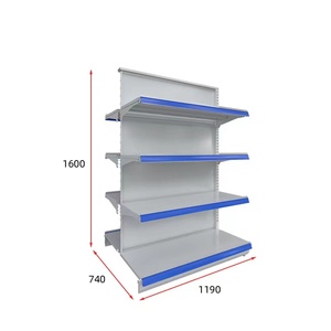 Two-Sided Retail Store <span class=keywords><strong>Display</strong></span> Stand Metálico Preto Supermercado Prateleiras Double-Sided Shop <span class=keywords><strong>Display</strong></span> <span class=keywords><strong>Rack</strong></span> - Product Image 5