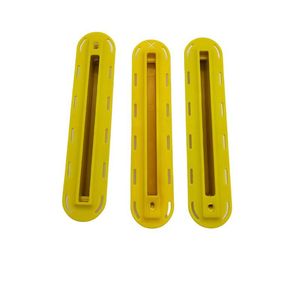 FUTURE Kit de 3 pièces de fentes de gouvernail de planche de surf en PVC jaune avec vis - Product Image 1