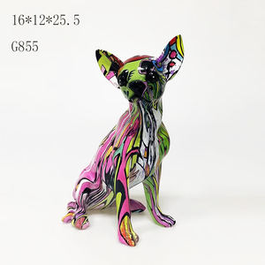 S-estatua de perro <span class=keywords><strong>Chihuahua</strong></span>, juguete de carreras colorido, transferencia al agua, artesanía de resina, precio de fábrica - Product Image 6