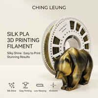 Filament PLA bicolore en soie avec logo personnalisé, 1,75 mm, 1 kg, pour imprimante 3D, deux tons, lisse et brillant, sans effet de filaments, vente en gros OEM