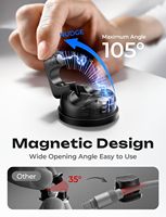 LISEN Paquete de 6 Organizadores Magnéticos de Cables USB, Clips de Gestión de Cables de Escritorio, Soporte Adhesivo para Teléfonos Inteligentes, Tipo C, Cable de Alimentación
