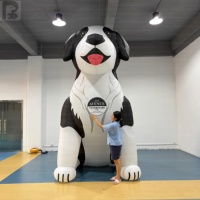 Modèle de chien gonflable géant Border Collie personnalisé de 4 m (13 pi) pour scène, événement extérieur, festival, publicité de marque, décoration