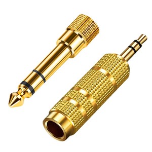 3.5mm To 6.5mm Audio <b>Adapter</b> <b>Plug</b> Connector For Guitar Piano Speaker Headphone Converter Copper Material - Product Image 2