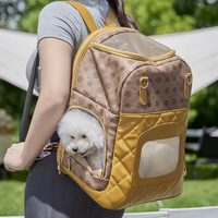 Luxe étanche transporteurs pour animaux de compagnie chien sacs à dos carré chat sac de voyage respirant maille grande capacité chat accessoires fournitures pour animaux de compagnie