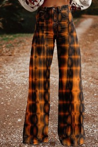 <span class=keywords><strong>Pantaloni</strong></span> da <span class=keywords><strong>Donna</strong></span> con Stampa Digitale, Gamba Larga e Vestibilità Slim, Vendita Calda - Product Image 3