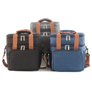 Bolsa refrigeradora aislada de doble capa ecológica de alta calidad, almacenamiento de alimentos para el almuerzo a prueba de fugas con cierre de cremallera para Picnics de Camping - Product Image 1