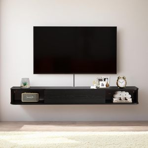 Meuble TV avec tiroir, meuble TV mural de 47 pouces, console TV flottante, étagère de divertissement <span class=keywords><strong>sous</strong></span> TV avec rangement pour la vie - Product Image 3