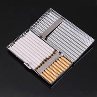 Nouvelle Boîte à Cigarettes Ondulée Allongée et Fine, Design 20 Emplacements pour Cartes, Ne Retient Pas la Fumée, Stockage Fumeur, Fine SmokeJX315, Moderne et Minimaliste