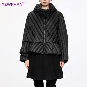 Veste en duvet marron pour femmes de luxe de haute qualité manteau bouffant personnalisé 90% duvet de <span class=keywords><strong>canard</strong></span> blanc - Product Image 4