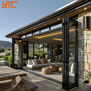 Système de <span class=keywords><strong>porte</strong></span> coulissante et battante en aluminium à profilé <span class=keywords><strong>plat</strong></span>, ouverture pliante à pousser-tirer, pour salle de bain intérieure, prix départ usine - Product Image 4