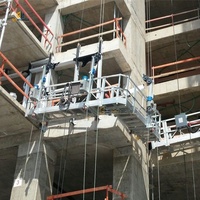 Plateforme suspendue courbée, élévateur gondole électrique sur mesure en forme d'arc pour l'entretien et la construction de façades en hauteur