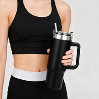 Gobelet isotherme à double paroi en acier inoxydable, sans BPA, avec poignée, personnalisable avec logo, promotion cadeau BSCI.