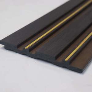 <span class=keywords><strong>Décoration</strong></span> intérieure, panneau mural 3D en <span class=keywords><strong>bois</strong></span> rainuré, panneau mural en PS décoratif - Product Image 1