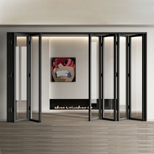 도어 도어 도어 슬라이딩 스틸 내부 전면 교수형 입구 알루미늄 숨기기 열기 유리 게이트 알루미늄 프레임리스 - Product Image 1