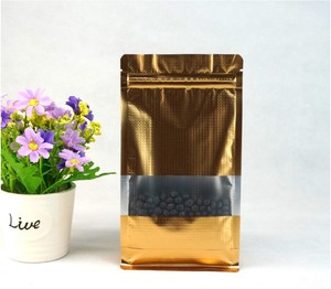 Cấp thực phẩm màu vàng lá nhôm đáy vuông tám 8 mặt niêm phong đáy phẳng túi nhôm lá Cà Phê Trà bao bì túi - Product Image 6