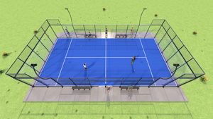 Cancha de Pádel con Estructura Galvanizada Resistente a la Oxidación, Pared Trasera de Vidrio de 12 mm, para Exteriores, Club, Comercio Global - Product Image 6