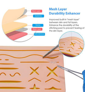 Kit di sutura con cuscinetto in Silicone per la pelle per la dissezione medica degli studenti del laboratorio di sutura chirurgica pratica Kit - Product Image 4