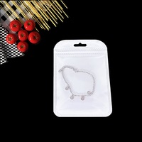 Bolsas de joyería con cierre hermético transparente, soporte para teléfono móvil nacarado, embalaje de Cable de datos y auriculares para almacenamiento de pendientes