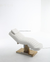 Table de massage électrique pliable moderne avec cadre en fer, lit de spa rembourré en cuir, mobilier commercial pour salon, usage domestique et hôtelier