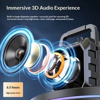 Enceinte portable d'extérieur Great Wall 5.1 avec RGB, batterie intégrée et microphone sans fil, volume élevé pour la danse en plein air