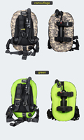 DIEDDP - Placa de Soporte Doble para Buceo, Modelo Flyback BCD Profesional, Control de Estabilidad, Material de Nailon Ligero