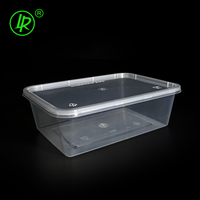 Boîtes à lunch rectangulaires en plastique transparent de qualité alimentaire LR 750 ml pour la vente à emporter