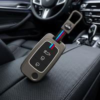 Magicocase Geely Uyumlu Çinko Alaşımlı Araba Anahtarlık Tam Paket Uzaktan Kumandalı Akıllı Metal Koruyucu Kabuk Aksesuarları 2005-2016