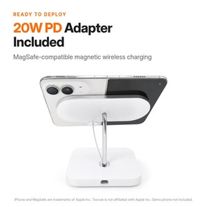 Soporte de Exhibición Antirrobo para iPhone Duo con Carga Inalámbrica Magnética MagSafe de 11W y Alarma de 90dB Pavo PA-05S_Duo - Product Image 1