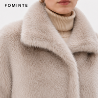 Manteau court en fausse fourrure pour femme grande taille, chaud et doux, style mode, vêtement d'extérieur de luxe, vente en gros