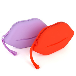 Pochette de rangement portable en silicone, pochette de maquillage couleur macaron, pochette tendance, vente en gros - Product Image 2