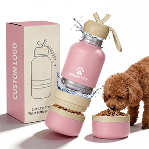 Best Selling Products 3 in 1 Type New Arrivals Outdoor Travel Walking Portable Pet <strong>Dog</strong> Water <strong>Bottle</strong> for <strong>Drinks</strong> Food - Product Image 5