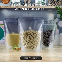 Sachets Doypack Translucides en Matériau MOPP Plaqué Aluminium, à Fond Plat, Recyclables, avec Fermeture Zip, pour Sucre, Noix, Graines et Aliments