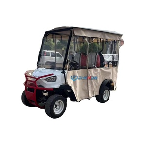 Carrito de Golf Eléctrico Clásico Homologado para Circular por la Calle, Color Blanco, con Cubierta para Lluvia, Coche Clásico para Turismo - Product Image 1