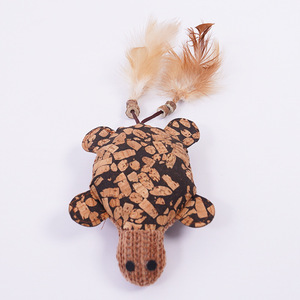 Cork Printed <b>Cat</b> Toy <b>Plush</b> Cartoon Teeth Cleaning Pet Interactive Toy - Product Image 2