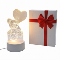 Lampe de nuit 3D moderne en acrylique, cadeau personnalisé avec photo de dessin animé, lampe de table LED rechargeable par USB, lumière blanche chaude, pour la chambre à coucher, pour enfants