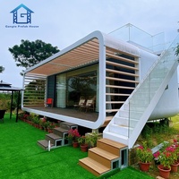 Maisons préfabriquées modernes 20ft/40ft, Cabine Apple, Unités hôtelières modulaires mobiles, Livraison rapide, Maison préfabriquée de luxe à structure détachable