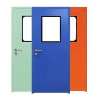 Porte simple en acier, propre, sans poussière, étanche, résistante au feu, design moderne pour atelier, hôpital, laboratoire, usage industriel