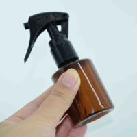 Flacon pulvérisateur à épaule inclinée en PET de 50 ml et 100 ml, ambre, vert, transparent, en plastique, pour parfum d'intérieur, pulvérisateur à gâchette portable, flacon cosmétique