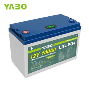 China Shenzhen Recharge Deep Cycle Lithium Ion 12V 100AH LiFePO4 Batterij Voor Zonne-energie Opslag Systemen