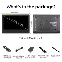 Promotion : Écran tactile LCD 7 pouces 1024*600 pour Raspberry Pi 4B – Module de contrôle DIY avec interface USB et coque