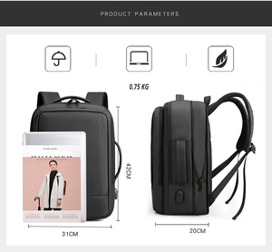 Mochila Extensible de Gran Capacidad para Viajes al Aire Libre, Impermeable, con Puerto USB, para Computadora Portátil, para la Escuela - Product Image 2