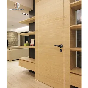 China Professional manufacturer Frameless secret doors wood veneer invisible flush wooden concealed hidden room invisible door
